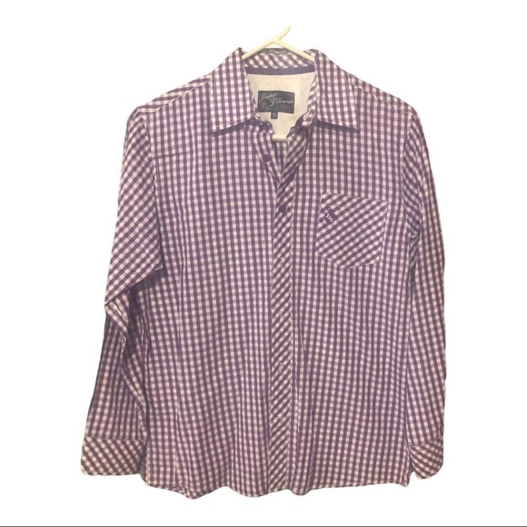 Jasper Conron Multicolor Check Short Sleeve Button Up Shirt Size 14 - Picture 1 of 7